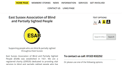 Desktop Screenshot of eastsussexblind.org