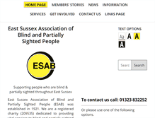 Tablet Screenshot of eastsussexblind.org